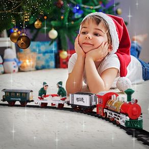 Image of Set di treni di natale per albero 16 pezzi trenini trenino locomotiva a batteria - Set di Treni di Natale per Albero 16 Pezzi Trenini Trenino Locomotiva a Batteria