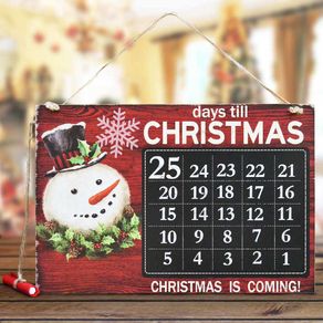 Image of Calendario avvento lavagna con gessetto in legno 3 modelli decorazioni natalizie - Calendario Avvento Lavagna Con Gessetto In Legno 3 Modelli Decorazioni Natalizie