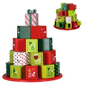 Image of Calendario avvento regali di natale in legno 24 cassetti decorazioni natalizie - Calendario Avvento Regali di Natale in Legno 24 Cassetti Decorazioni Natalizie