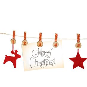 Image of Calendario avvento filo ghirlanda con mollette numero decorazioni natalizie - Calendario Avvento Filo Ghirlanda Con Mollette Numero Decorazioni Natalizie