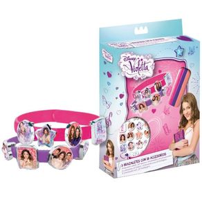 Image of Set 2 braccialetti con 18 accessori da applicare disney violetta - Set 2 Braccialetti con 18 Accessori da Applicare Disney Violetta
