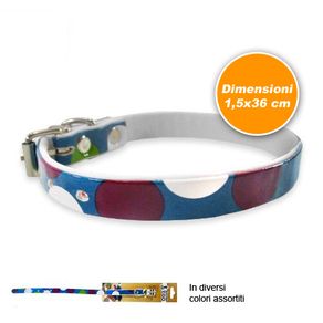 Image of Collare Per Cani Gatti In Cuoio Con Gancio 1,5x36cm Multicolore Pua Vari Colori