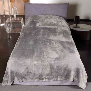 Image of Coperta Plaid Letto Singolo Kanguru Single Bed in Tessuto Pile Grigio 130x230cm