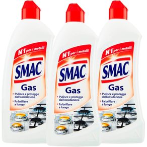 Image of 3 X 500ml Smac Gas Pulizia Piani Cottura e Fornelli Pulisce e Protegge Promopack