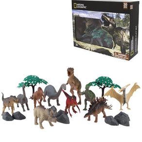 Image of Playset scatola animali dinosauri national geographic giocattolo bambini 20pz - Playset Scatola Animali Dinosauri National Geographic Giocattolo Bambini 20pz