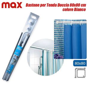 Image of Bastone per tenda tende doccia docce e vasca vasche 80x80 cm colore bianco