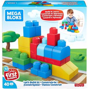 Image of Costruzione 40 Blocchi Gioco Mega Blocks In Plastica Multicolore Fisher-Price