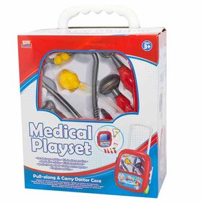 Image of Trolley Set Dottore Con 7 Accessori Inclusi Medical Playset Grandi Giochi