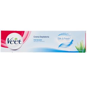 Image of Veet Crema Depilatoria Silk e Fresh Pelli Sensibili con Aloe Vera 200ml