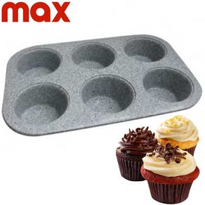 Image of Stampo 6 muffin teglia marmorizzato 265 x 175 x 3cm cupcakes dolci pasticceria - Stampo 6 Muffin Teglia Marmorizzato 26,5 x 17,5 x 3cm Cupcakes Dolci Pasticceria