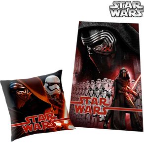 Image of Star Wars Set Coperta Pile 100 x 150 cm + Cuscino 40 x 40 cm Letto Bambini Kids