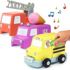 Image of Cocomelon camion veicolo musicale giocattolo gioco con plastiche intercambiabili - Cocomelon Camion Veicolo Musicale Giocattolo Gioco con Plastiche Intercambiabili