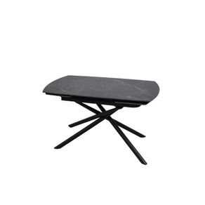 Image of Mobili 2g - tavolo moderno allungabile piano ceramica effetto marmo grigio 130x80x78 - Mobili 2G