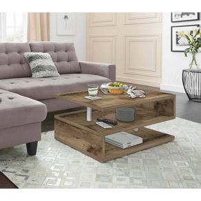 Image of Tavolino da salotto Dcambias, Tavolino soggiorno, Mobile portaoggetti basso, Tavolino da caffè, 90x55h41 cm, Acero