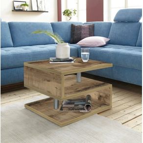 Image of Tavolino da salotto Dcalligari, Tavolino soggiorno, Mobile portaoggetti basso, Tavolino da caffè, 55x55h41 cm, Acero