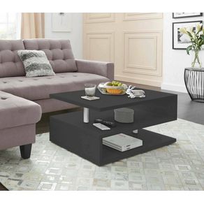 Image of Tavolino da salotto Dcambias, Tavolino soggiorno, Mobile portaoggetti basso, Tavolino da caffè, 90x55h41 cm, Antracite