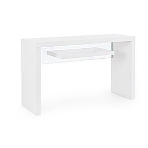 Image of Consolle 2p line wood bianco 120x40 - Consolle 2P Line Wood Bianco 120X40