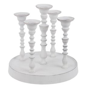 Image of Candelabro kylie 5f bianco cbase h22 - Candelabro Kylie 5F Bianco C-Base H22