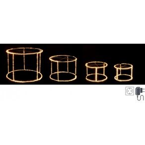 Image of Set di 4 cilindri decorativi 1029 microled classiche in rame - Set di 4 Cilindri Decorativi 1029 MicroLED Classiche in Rame
