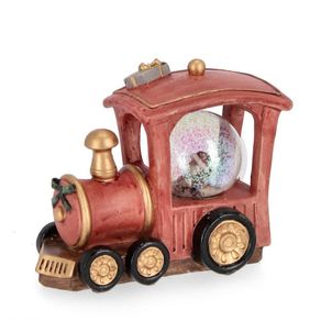 Image of Decor verticale dody treno rosso con babbo natale dimensioni 11x11h 6 pezzi - Decor Verticale Dody Treno Rosso con Babbo Natale Dimensioni 11x11H (6 Pezzi)