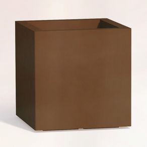 Image of Vaso cube in resina quadrato h40 bronzo 40x40cm mod cube quadrato - Vaso Cube In Resina Quadrato H40 Bronzo 40x40Cm mod. Cube Quadrato