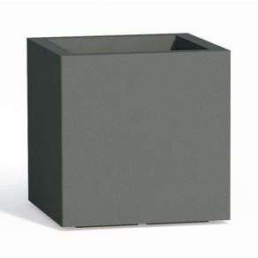 Image of Vaso cube in resina quadrato h40 grigio 40x40cm - Vaso Cube In Resina Quadrato H40 Grigio 40x40Cm