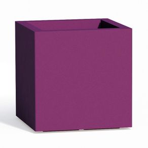 Image of Vaso cube in resina quadrato h40 viola 40x40cm - Vaso Cube In Resina Quadrato H40 Viola 40x40Cm