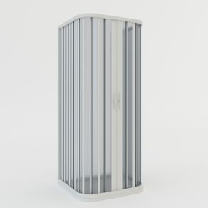 Image of Box doccia a 3 lati in PVC a soffietto 100x100x100 cm H 185 mod. Narciso con apertura centrale