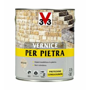 Image of V33 Vernice per Pietra Muri Pavimento Pittura Incolore Impermeabilizzante Formato: Lt 1