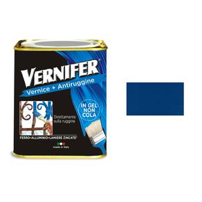 Image of Vernice Antiruggine Vernifer Brillante Satinata Metallizzata Interno Esterno Colore: Blu Brillante