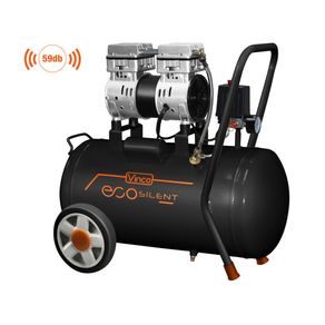 Image of Compressore aria Silenziato Portatile 50 lt Vinco Eco Silent con ruote 8 Bar