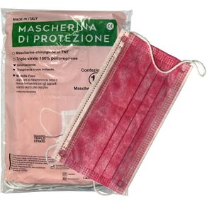 Image of Mascherina Chirurgica Colore Rosa Pz 10
