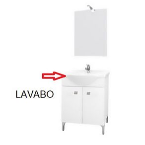 Image of Lavabo Per Mobile Bagno Bianco Desy Cm.57