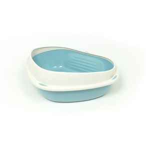 Image of Lettiera Toilette Per Gatti Angolare 49x40x17,5cm Modello 700090 Colore Azzurro