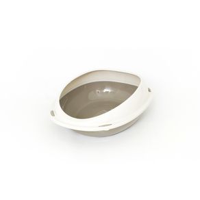 Image of Lettiera Toilette Per Gatti Ovale 45x36x15,5cm Modello 700088 Colore Beige