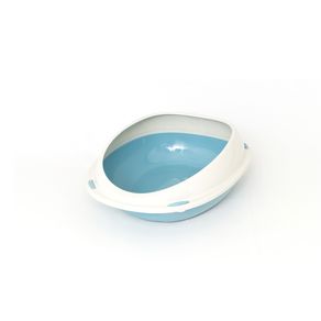 Image of Lettiera Toilette Per Gatti Ovale 57x40x19cm Modello 700089 Colore Azzurro