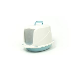 Image of Lettiera Toilette Per Gatti Con Coperchio e Sportello 45x36x32,5cm Mod 700098 Azzurro