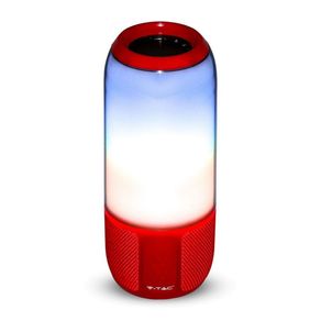 Image of Altoparlante Bluetooth LED da 2*3W con slot di scheda USB e TF rosso
