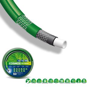 Image of COSMOS Tubo irrigazione per innaffiare 6 strati antitorsione giardinaggio orto 1/2" 1/2" - 15mt-
