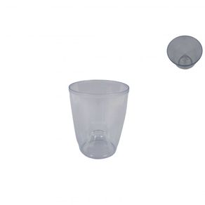 Image of Vaso plastica trasparente diametro 12.5 x h 15.5 cm