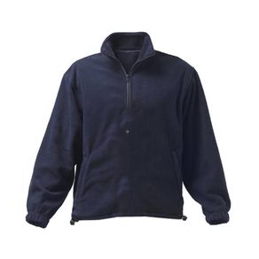 Image of Pile maglione blu con zip corta due tasche elestico polsi abito da lavoro IV210 Taglia XL