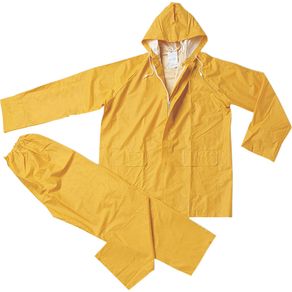 Image of Completo impermeabile anti pioggia giacca e pantaloni PVC incerata moto PLUVIO