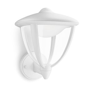 Image of applique lanterna alluminio bianca illuminazione LED esterno ROBIN