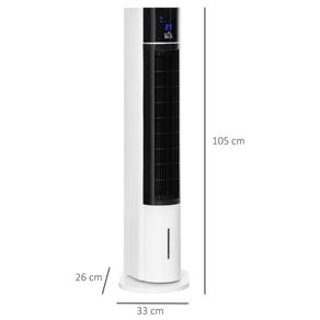 Image of Raffrescatore Ventilatore Evaporativo 3 Litri 60W con Telecomando Bianco