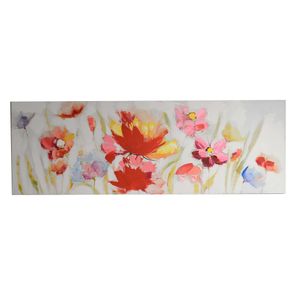 Image of Quadro dipinto fiori cm 150x50x3