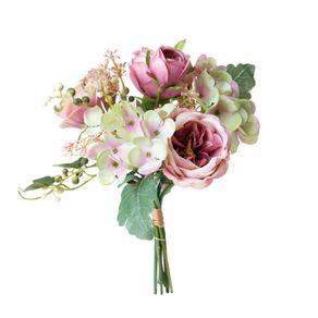 Image of Set 3 Bouquet Artificiali Cabbage Rose 35 cm
