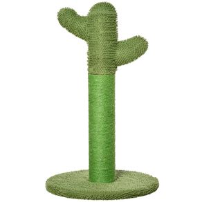 Image of Albero Tiragraffi a Cactus per Gatti 40x40x65 cm in Corda Sisal Verde