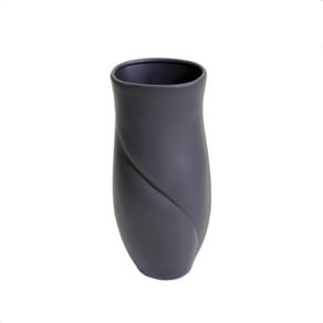 Image of Vaso ceramica petalo nero opaco cm 18x16xh44
