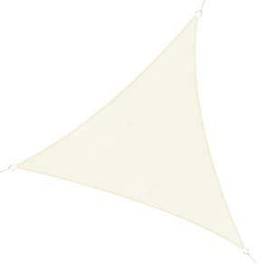 Image of Tenda Vela da Giardino Triangolare in HDPE Bianco Avorio 3x3x3m