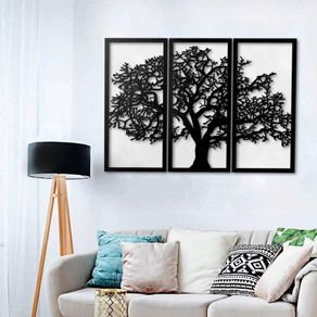 Image of Cornice decorativa 125x88 cm albero della vita nero